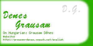 denes grausam business card